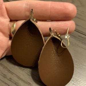Faux leather earrings